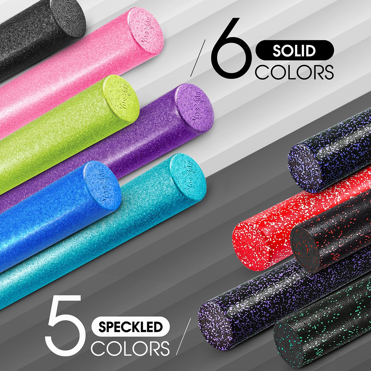 Yes4All EPP Exercise Foam Roller – Extra Firm High Density Foam Roller – Best for Flexibility and Exercises (36 inch, Black)