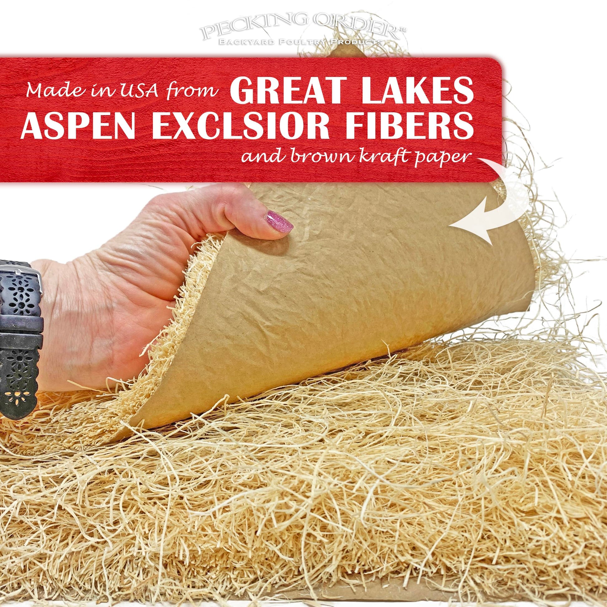 Nest Box Pads for Chicken Nesting Boxes - 13 x 13 Pads Made in USA from Sustainably Sourced Aspen Excelsior (5 Pack) 🍁 All In One Marketplace Canada Pecking Order