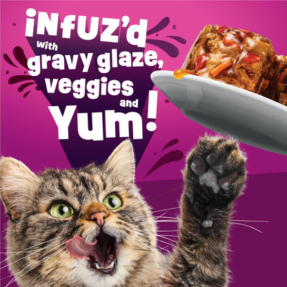 Friskies Glaz'd & Infuz'd Wet Cat Food, Variety Pack 156g (24 Pack)