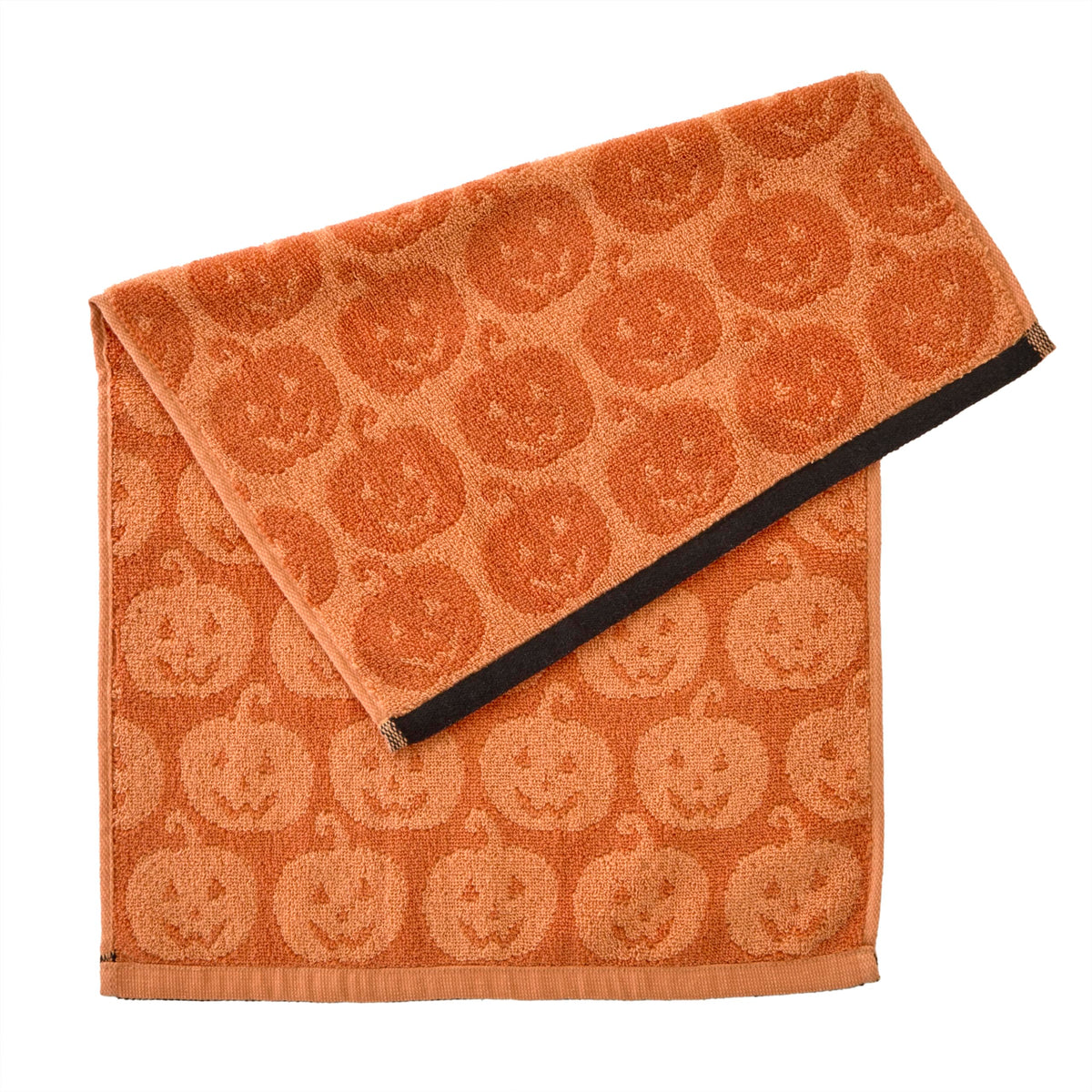SKL Home Halloween Jack O Lantern Hand Towel 2 pc Set for Bath/Kitchen/Bar & Gift