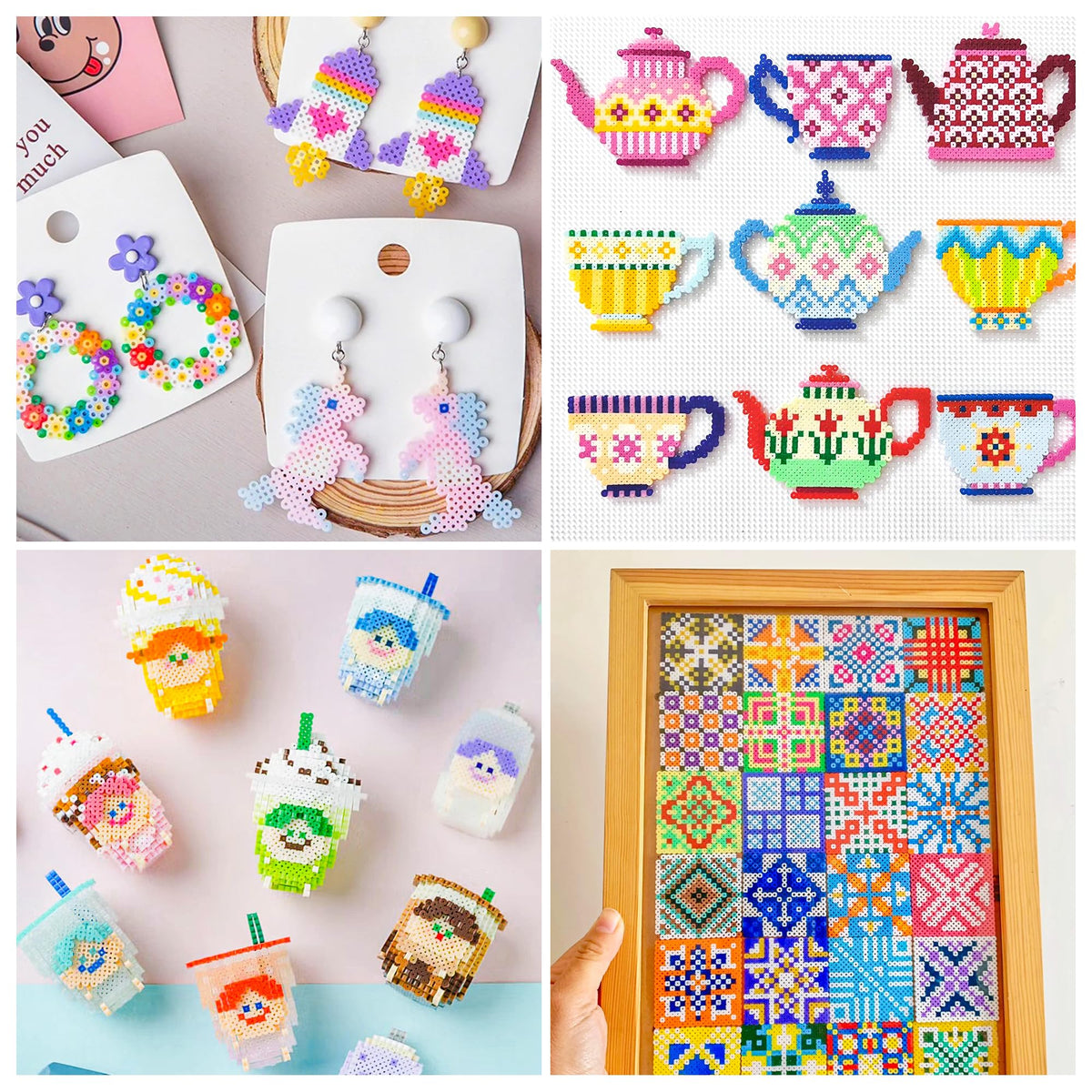 30,000 Fuse Beads Kit-30 Individual Packs of Iron Beads Set with 3 Pegboards, 5 Ironing Paper, 10 Patterns, Gifts for Birthday Christmas, Multicolor 5mm Melty Beads Bulk Refill Kit 🍁 All In One Marketplace Canada