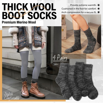 Anlisim Merino Wool Hiking Socks, Boot Crew Work Socks for Women Men 🍁 All In One Marketplace Canada