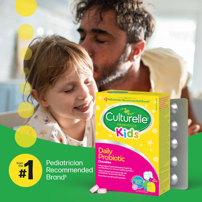 Culturelle Kids Daily Probiotic Chewable for Kids, With 100% Naturally Sourced Lactobacillus GG Strain, Most Clinically Studied Probiotic, Pediatrician Recommended, Berry Flavor, 60 Count Chews 🍁 All In One Marketplace Canada