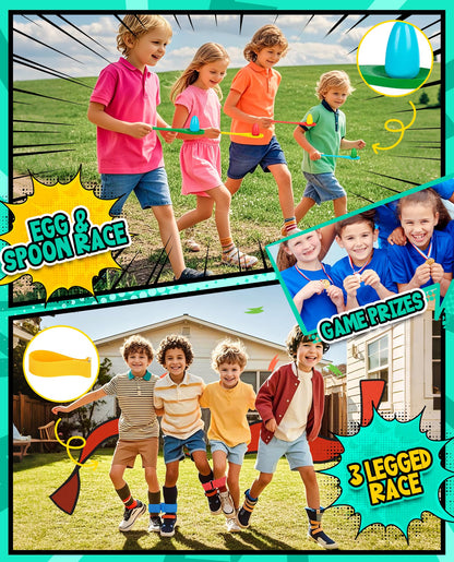 Outdoor Carnival Games Set, Potato Sack & Relay Race for Kids Adults Fun 🍁 All In One Marketplace Canada