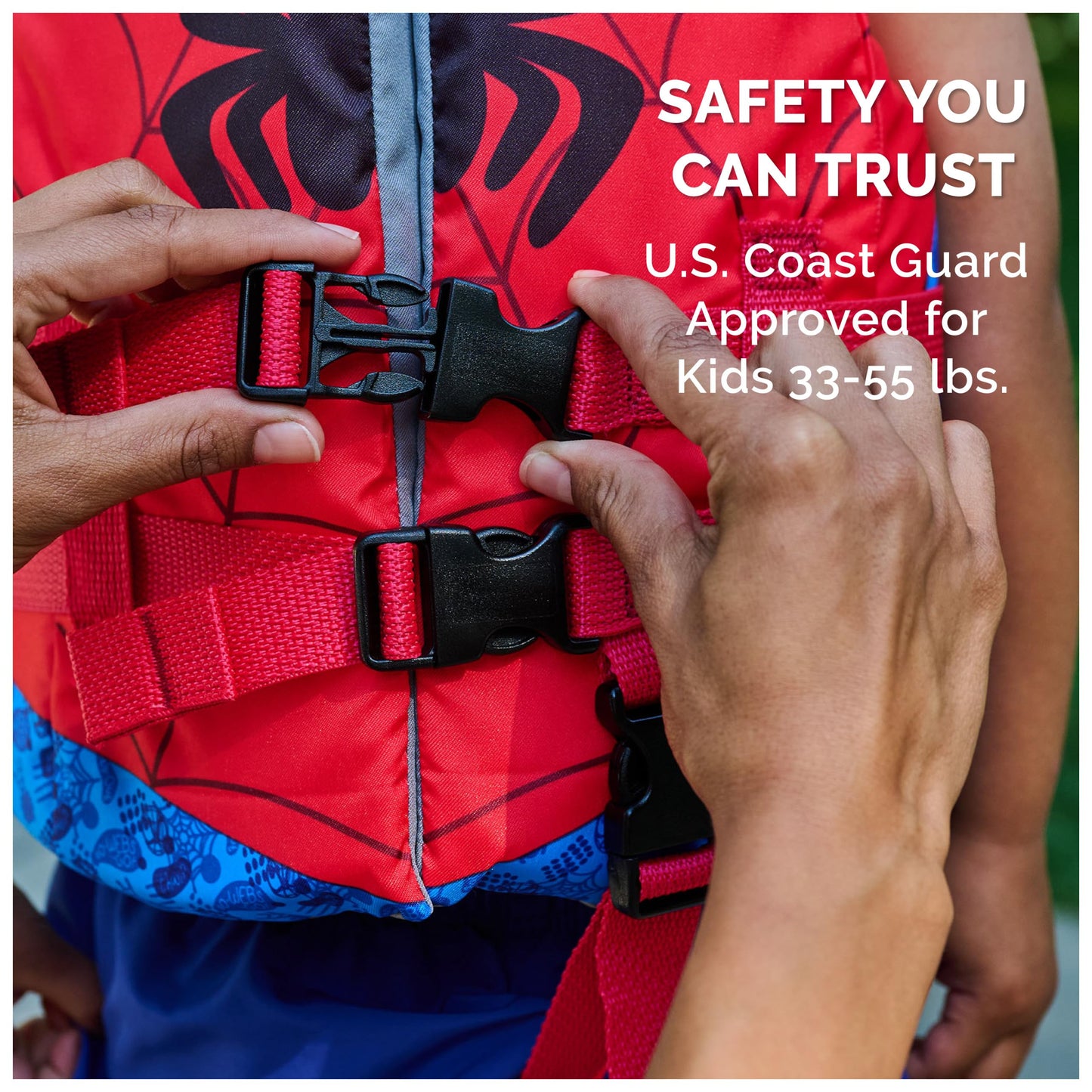 SwimWays Marvel Swim Trainer Life Jacket, US Coast Guard Approved Swim Vest, Pool Floats & Life Jackets for Kids 33-55 lbs, Spider-Man 🍁 All In One Marketplace Canada