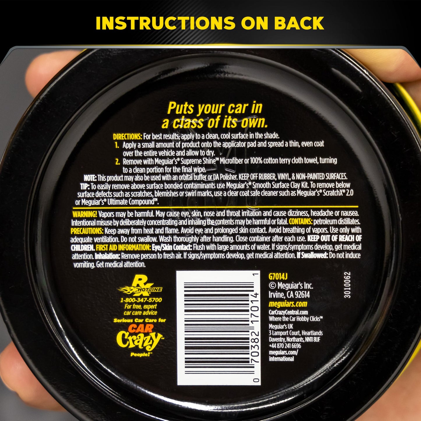 Meguiar’s Gold Class Carnauba Plus Premium Paste Wax, Car Wax Paste For Diy Drivers & Detailers, Car Wax With Carnauba + Polymer Protection For Deep Gloss, Clear Coats On Cars, Trucks & Suvs -11 Oz 🍁 All In One Marketplace Canada
