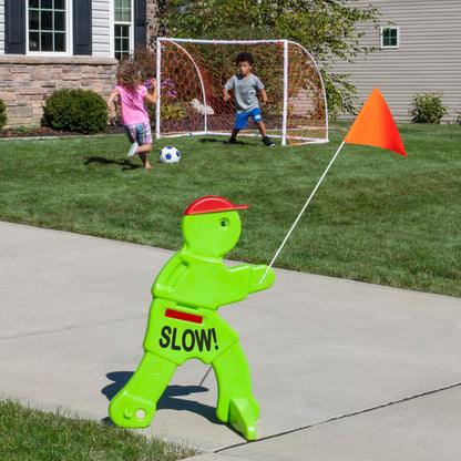 Step2 Kid Alert Street Safety Sign, Kids at Play Signage for Neighborhood Safety, 32-Inch Tall Reflective Caution Sign with Warning Flag 🍁 All In One Marketplace Canada