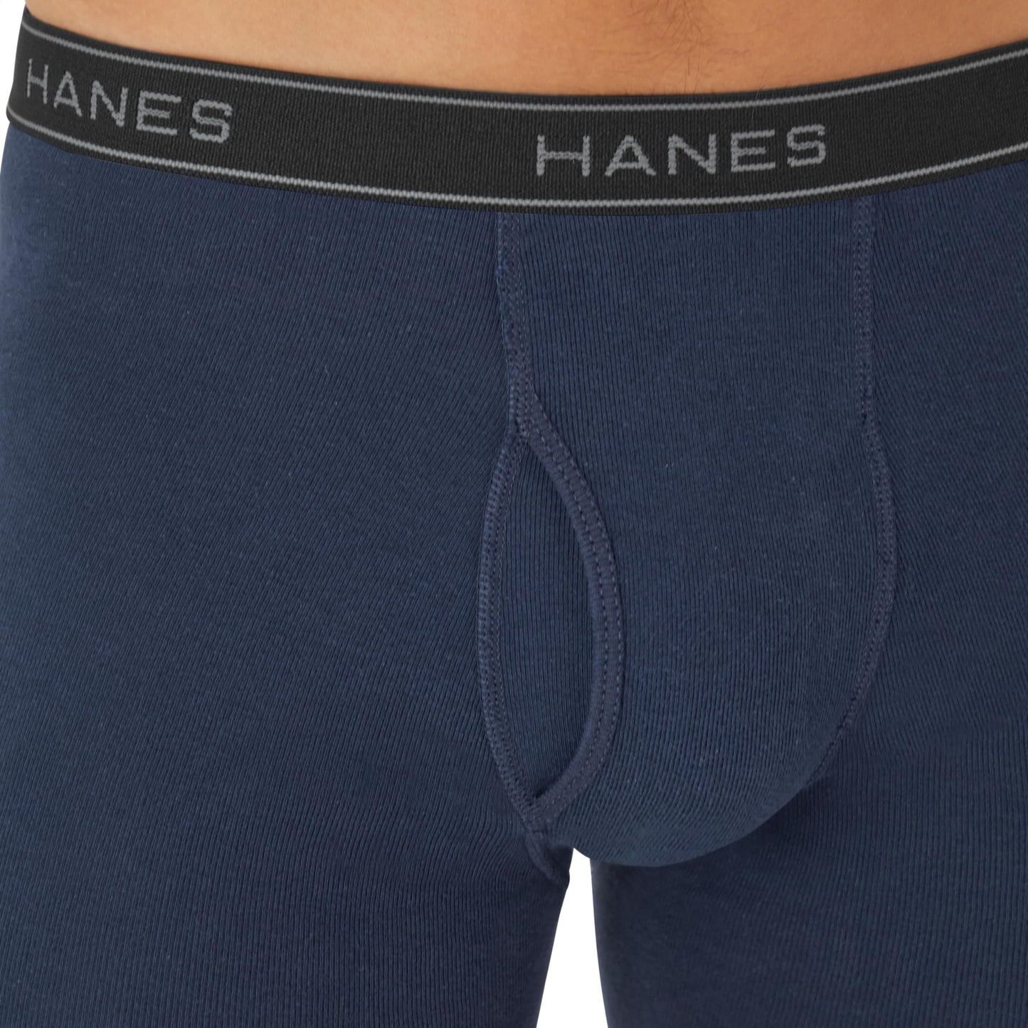 Hanes mens 4 Pack boxer briefs, Black/Grey, Small US
