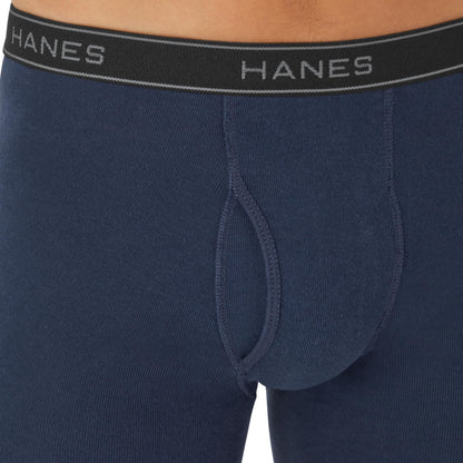 Hanes mens 4 Pack boxer briefs, Black/Grey, Small US