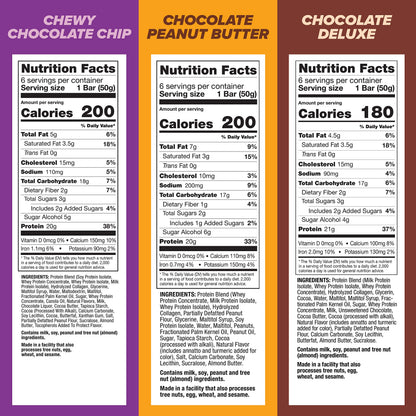 Pure Protein Variety Pack - 18 Bars (Chocolate Peanut Butter, Chewy Chocolate Chip, Chocolate Deluxe)