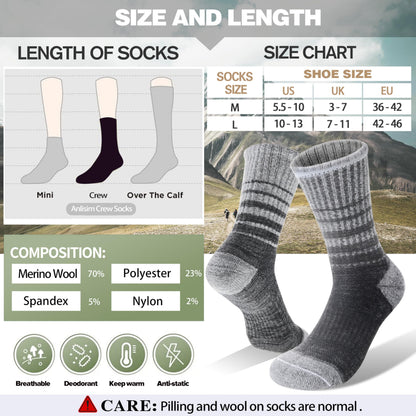 Anlisim Merino Wool Hiking Running Socks for Women, Boot Work Crew Socks 🍁 All In One Marketplace Canada