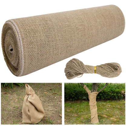 15.7''x19.7ft Natural Burlap Tree Wrap Rolls, Fabric Tree Trunk Protector 🍁 All In One Marketplace Canada