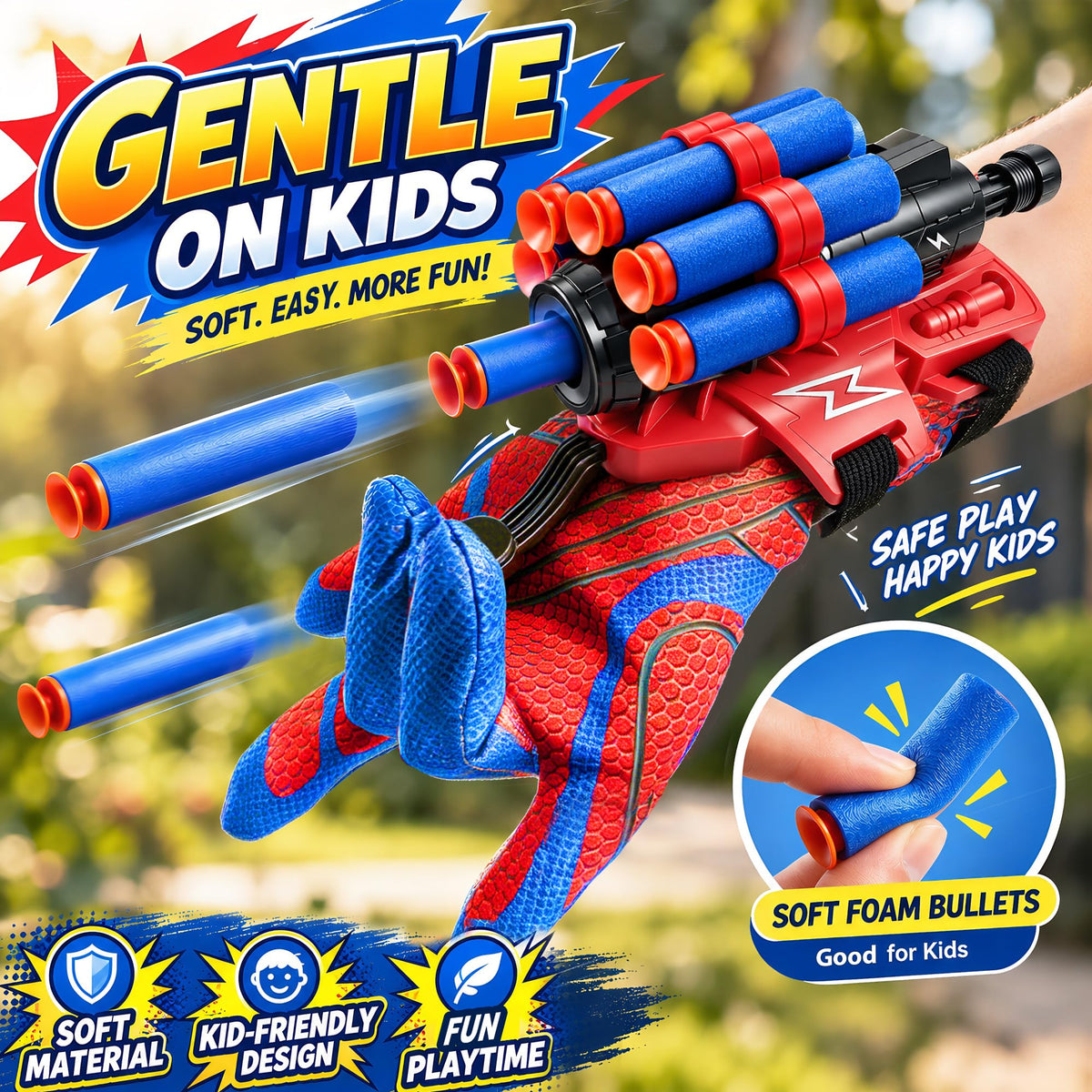 2 Pieces Spider Web Shooters for Kids, Cosplay Launcher Gloves Hero Webs Shooter, Toys Gifts for Boys Girls, Halloween Christmas Birthday Toys for Kids 🍁 All In One Marketplace Canada