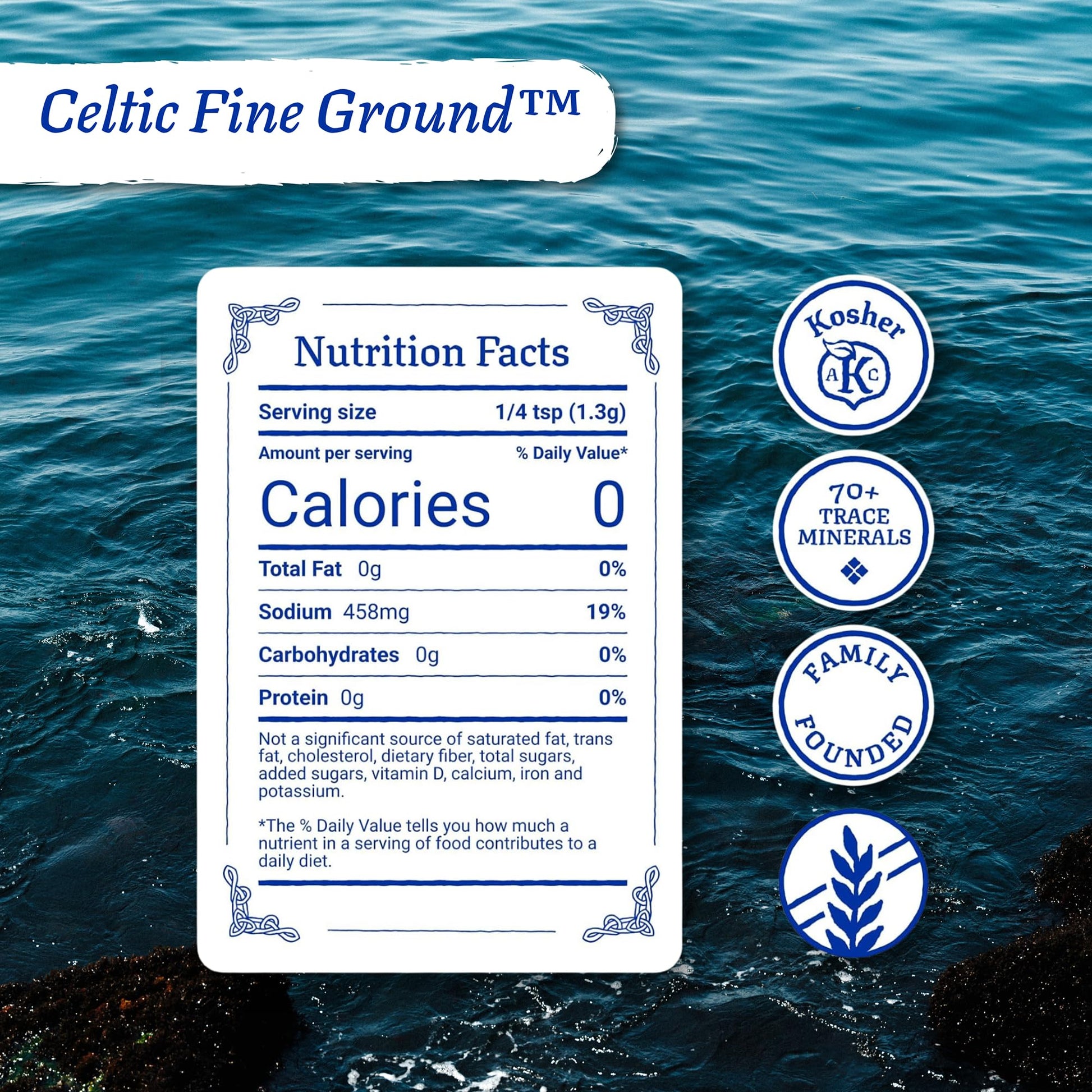 Celtic Sea Salt Fine Ground - Resealable Bags, 1 Pound, 2 Pack