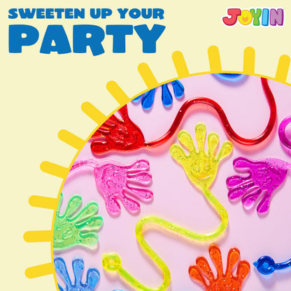 JOYIN 120Pcs Glitter Sticky Hands Party Favors, Party Table Favors Set for Kids, Holiday Traditions, Classroom Treasure Box Carnival Prizes Bulk Pinata Stuff Mini Toys, Christmas goodie bags 🍁 All In One Marketplace Canada