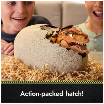 PRIMAL HATCH Jurassic World Interactive Toy Dinosaur & Egg, Hatch & Train Your own Baby Dino with 100+ Sounds & Reactions, Kids Toys for Boys & Girls Aged 5 & Up