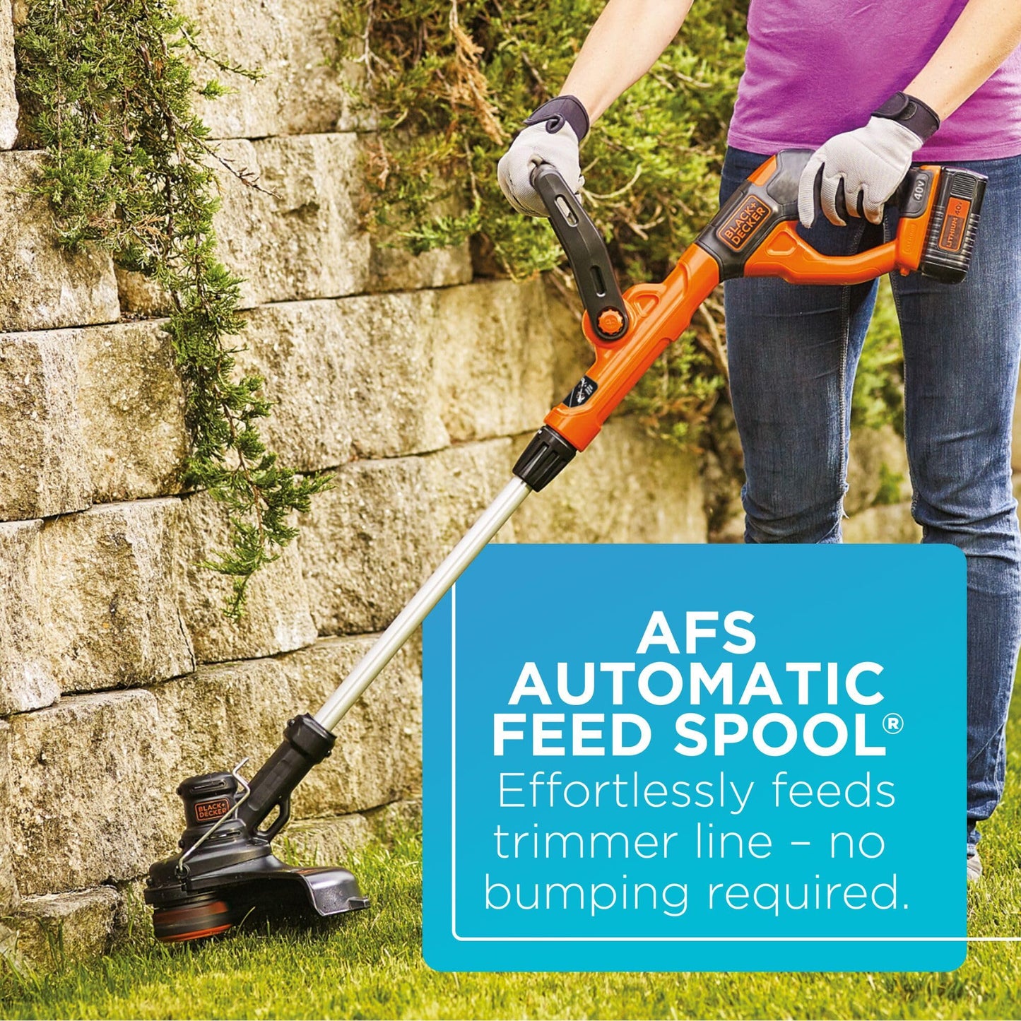 BLACK+DECKER 40V MAX String Trimmer and Edger Kit, Cordless, 13 inch, 2-in-1, Battery and Charger Included (LST140C) - Available at All In One Marketplace Canada