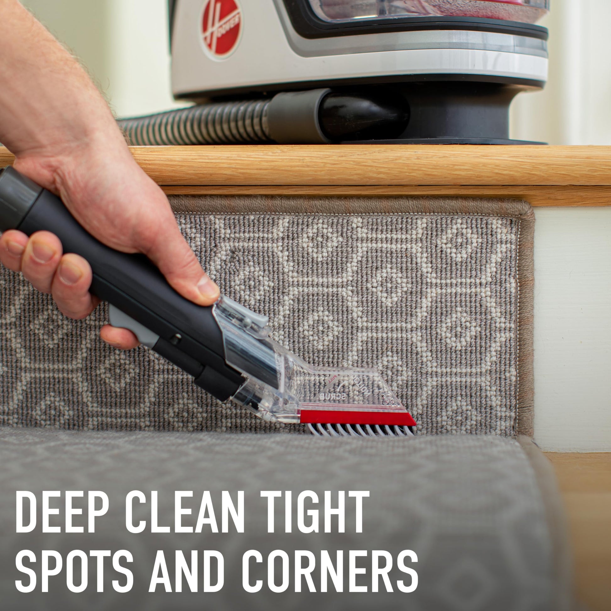 Hoover CleanSlate FH14000V Portable Carpet and Upholstery Spot Cleaner Machine with Dual Tank Technology, 40 oz Capacity, 7 Inch WidePath Tool, Pet Stain Remover, Red - Available at All In One Marketplace Canada