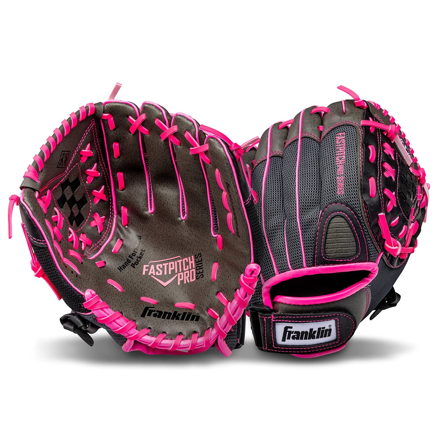 Franklin Sports Softball Glove - Left and Right Handed Softball Fielding Glove - Windmill Fastpitch Pro Series - Adult and Youth Fielding Glove - 12 Inch Right Hand Throw - Pink Franklin Sports