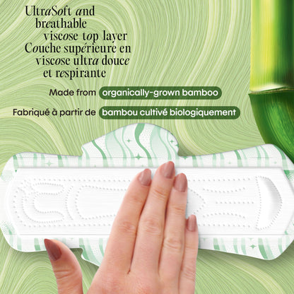 Kotex Bamboo Ultra Thin Pads with Wings, Heavy Absorbency, 88 Count 🍁 All In One Marketplace Canada