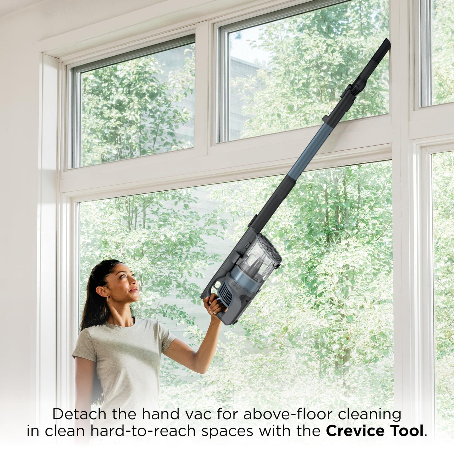 Shark Pet Cordless Stick Vacuum with Large Dust Cup, LED Headlights, Removable Handheld Vac, Lightweight, Crevice Tool, Carpet & Hard Floors, 40min Runtime, Ice Blue, IX141AMZ