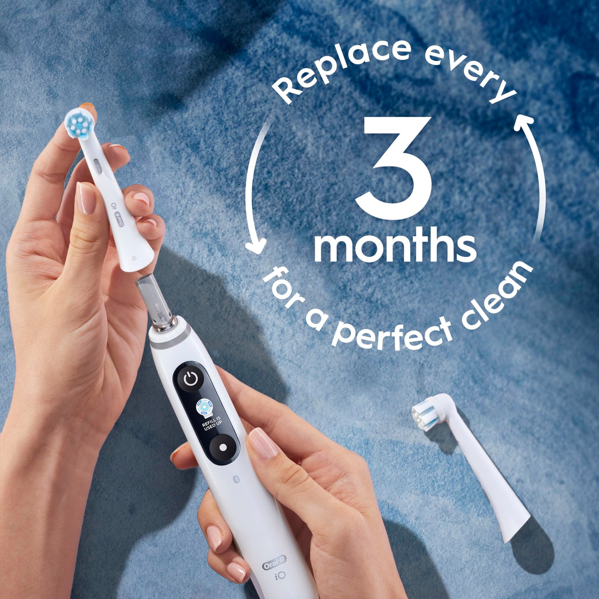 Oral-B iO Gentle Care Replacement Heads, Electric Toothbrush Brush Heads, White, 2 Count
