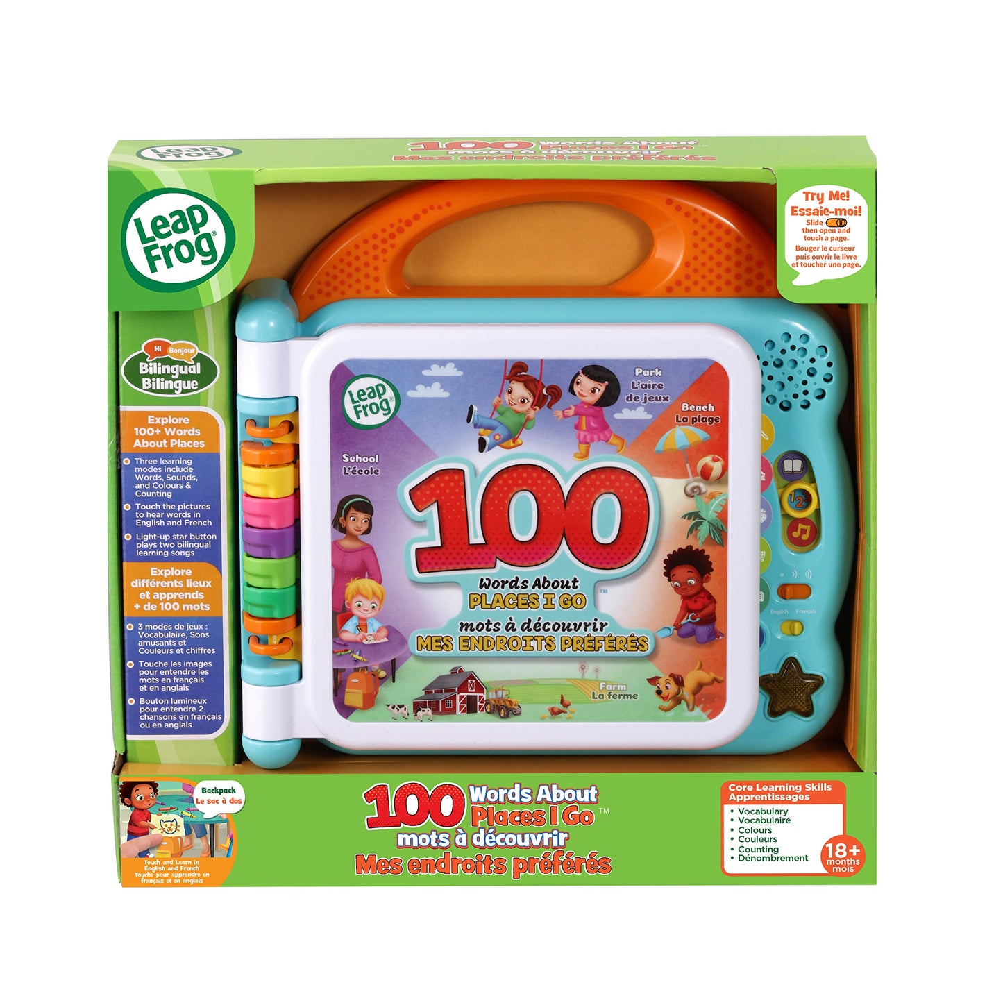 LeapFrog 100 Words About Places I Go Book (Bilingual English-French)