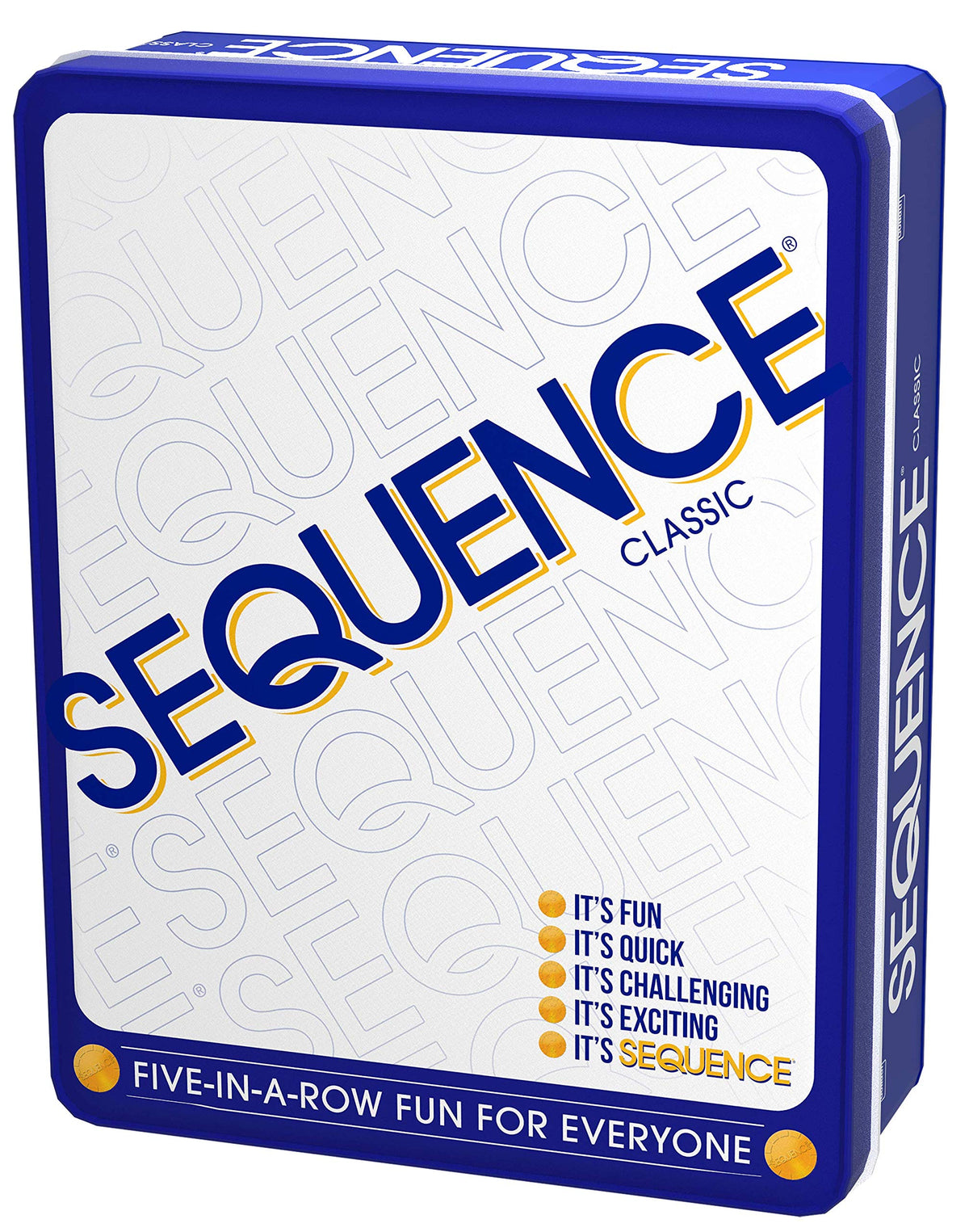 Jax Sequence in a Tin | Strategy Game | Five-in-a-Row Fun for Everyone! | 2-12 Players, Ages 7+