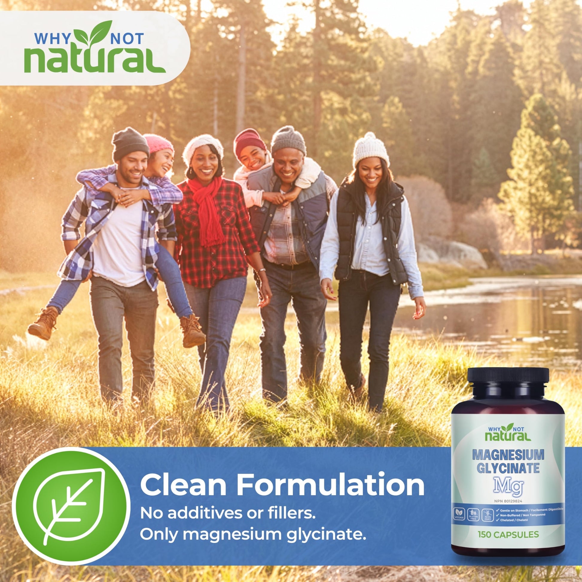 Magnesium Glycinate Capsules Supplement - Vegan, No Filler - Supports Sleep and Relaxation - Available at All In One Marketplace Canada