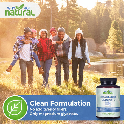 Magnesium Glycinate Capsules Supplement - Vegan, No Filler - Supports Sleep and Relaxation - Available at All In One Marketplace Canada