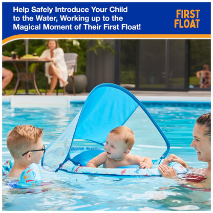 SwimWays Baby Spring Float, Baby Pool Float with Canopy, Swim Training PFD, Swimming Pool Accessories for Babies and Toddlers 9-24 Months, Shark 🍁 All In One Marketplace Canada