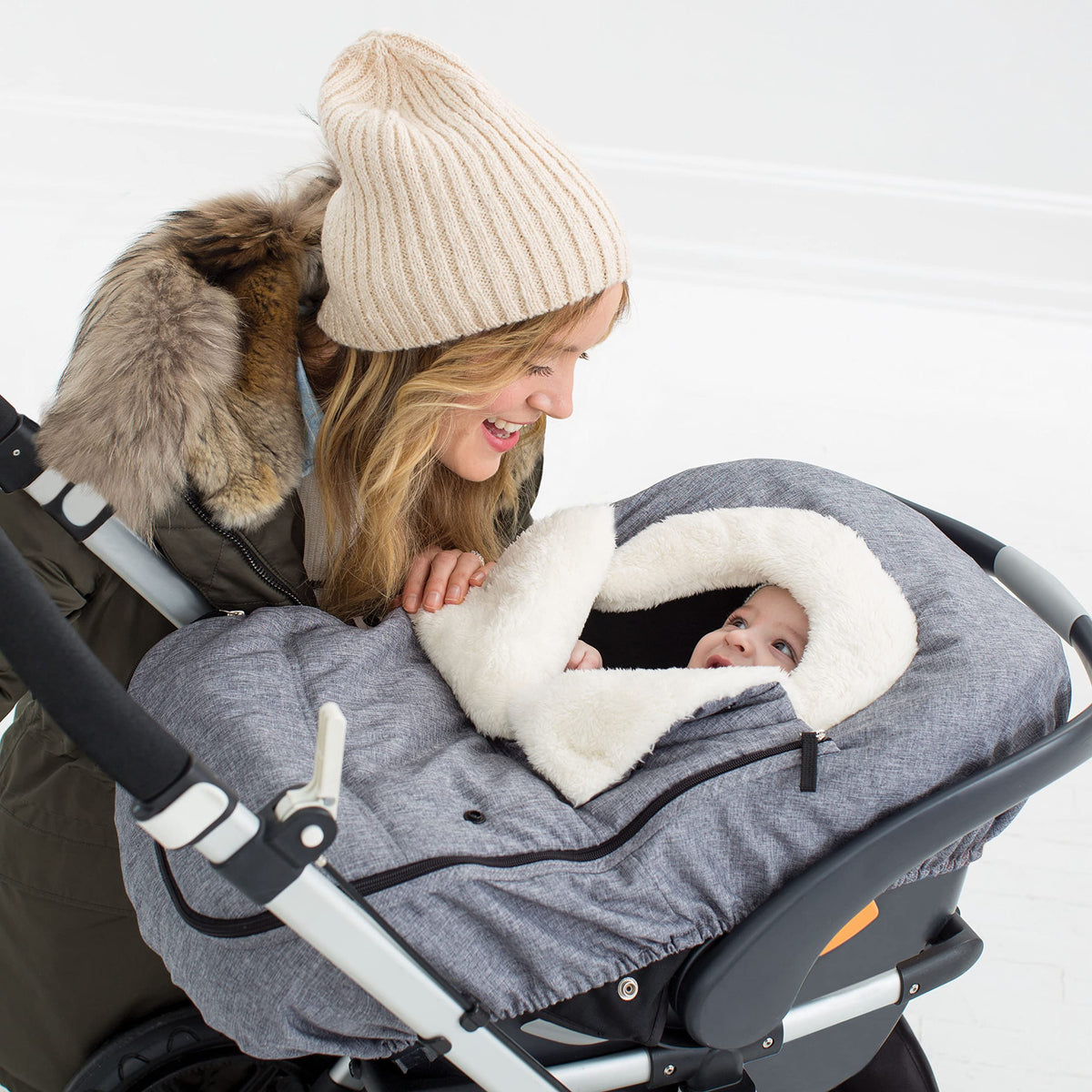 Skip Hop Winter Car Seat Cover, Stroll & Go, Heather Grey 🍁 All In One Marketplace Canada