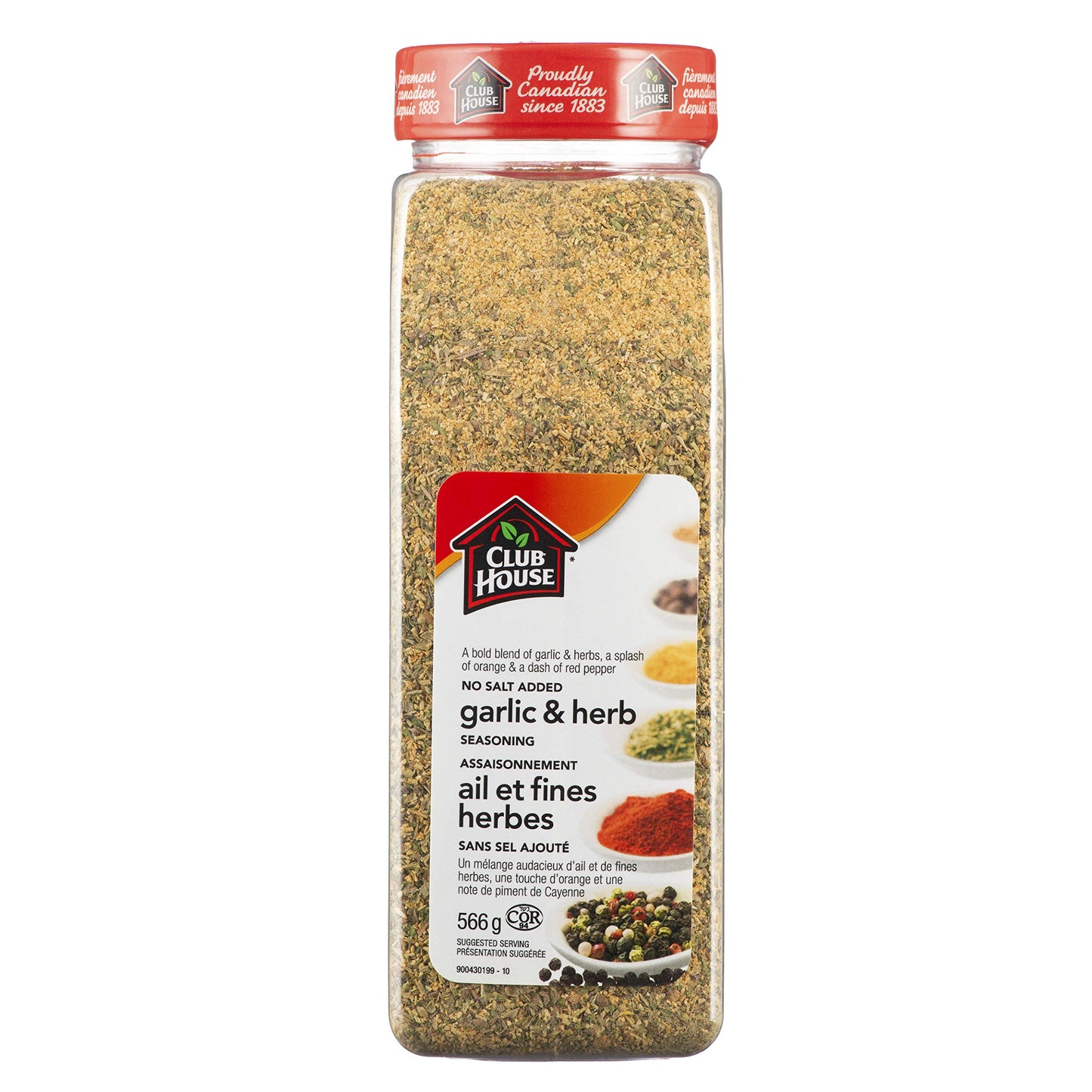 Club House No Salt Added Garlic & Herb Seasoning, 566g