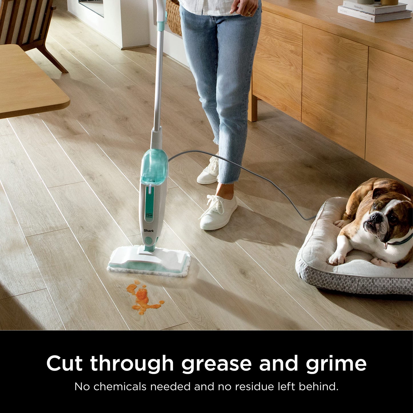 Shark S1000C Steam Mop, White/Seafoam Blue (Canadian Version), 12.68 fl oz - Available at All In One Marketplace Canada