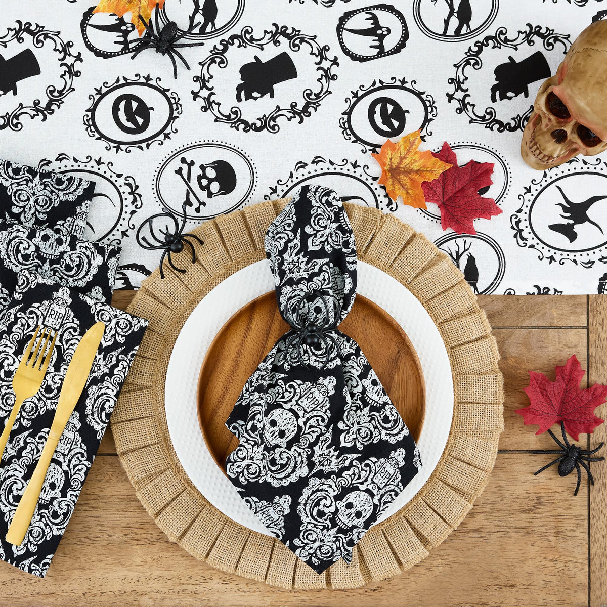DII Napkin Rings for Halloween, Parties, Everyday, Set of 6, Spider