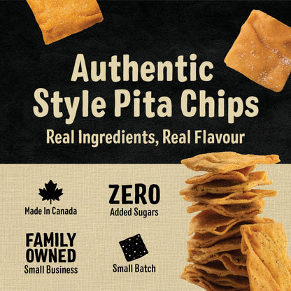 Cedar Valley Pita Chips Variety Pack | 180g (6-Pack) | Coconut Oil Cooked, No Seed Oil | Golden & Crispy | Clean Ingredients, Non-GMO | Canadian-Made Snack