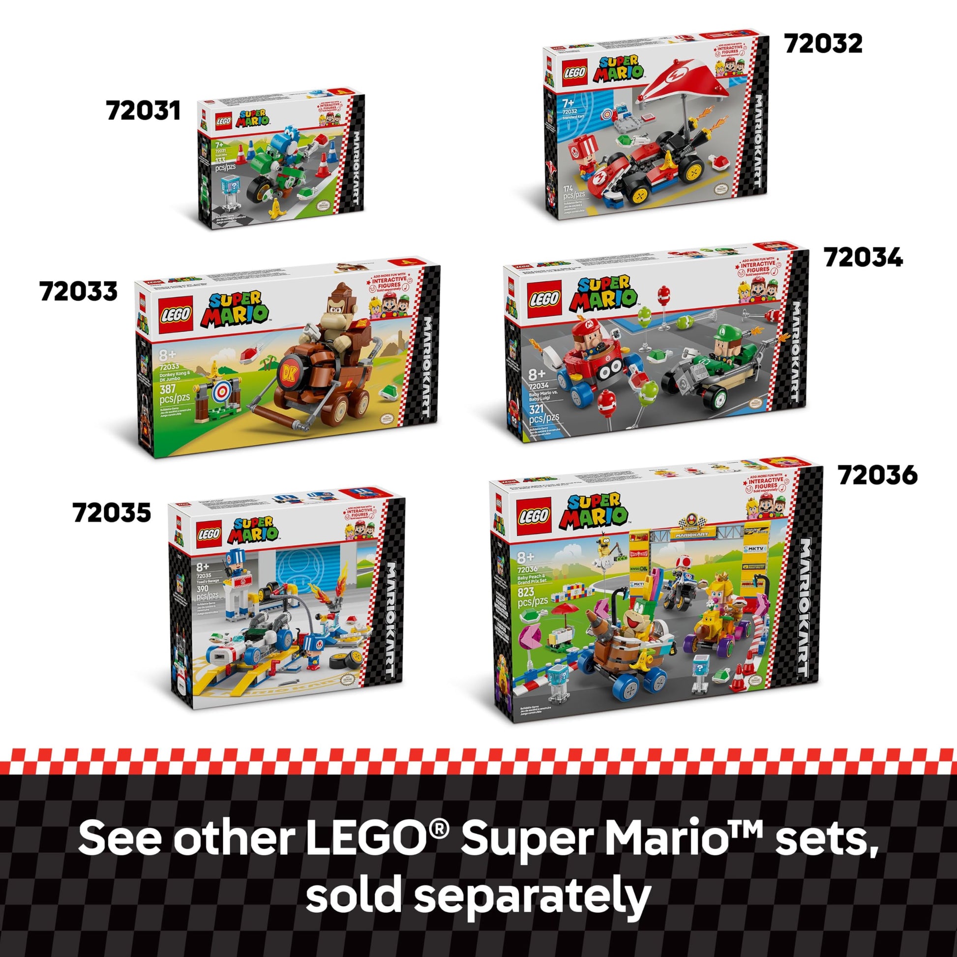 LEGO Super Mario: Mario Kart Standard Kit - Collectible Toy Building Set for Kids, Boys and Girls, Ages 7+ - Nintendo Mario Kart Toy for Fans - Gift Idea for Birthdays - 72032 - Available at All In One Marketplace Canada