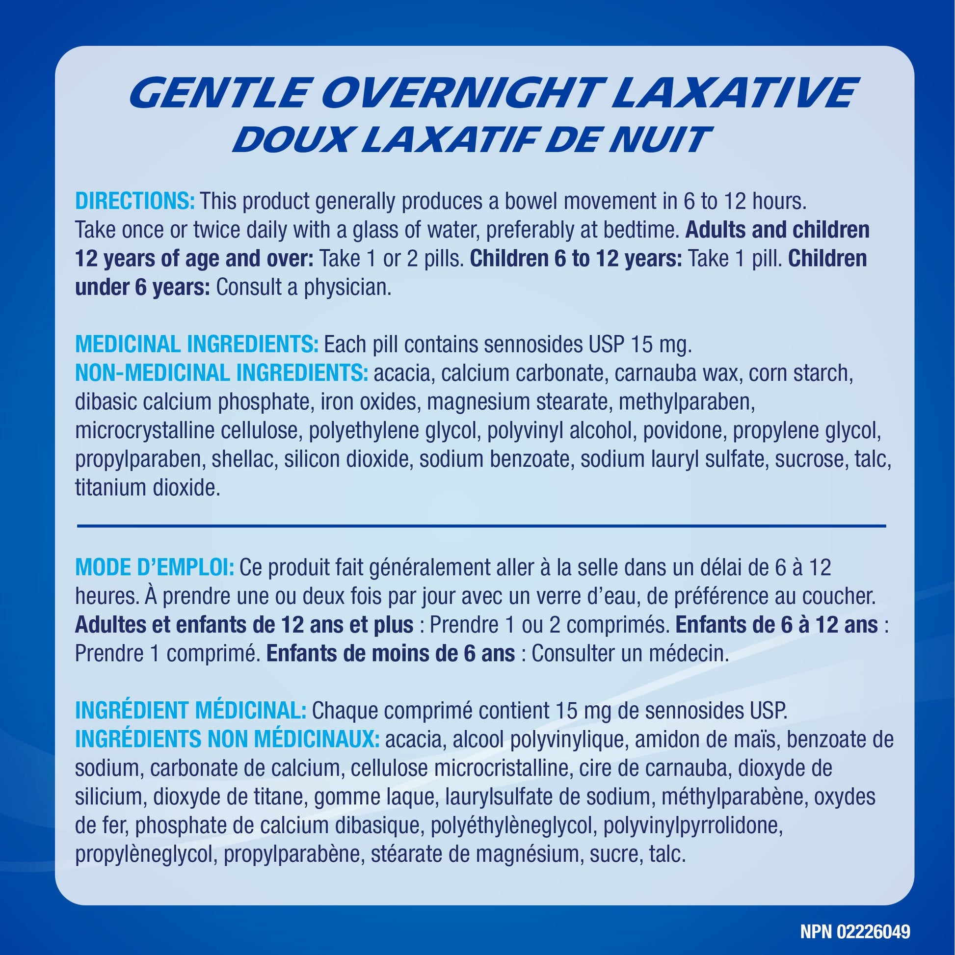 Ex-Lax Gentle Overnight Laxatives for Constipation Relief, 60 Pills ex-lax