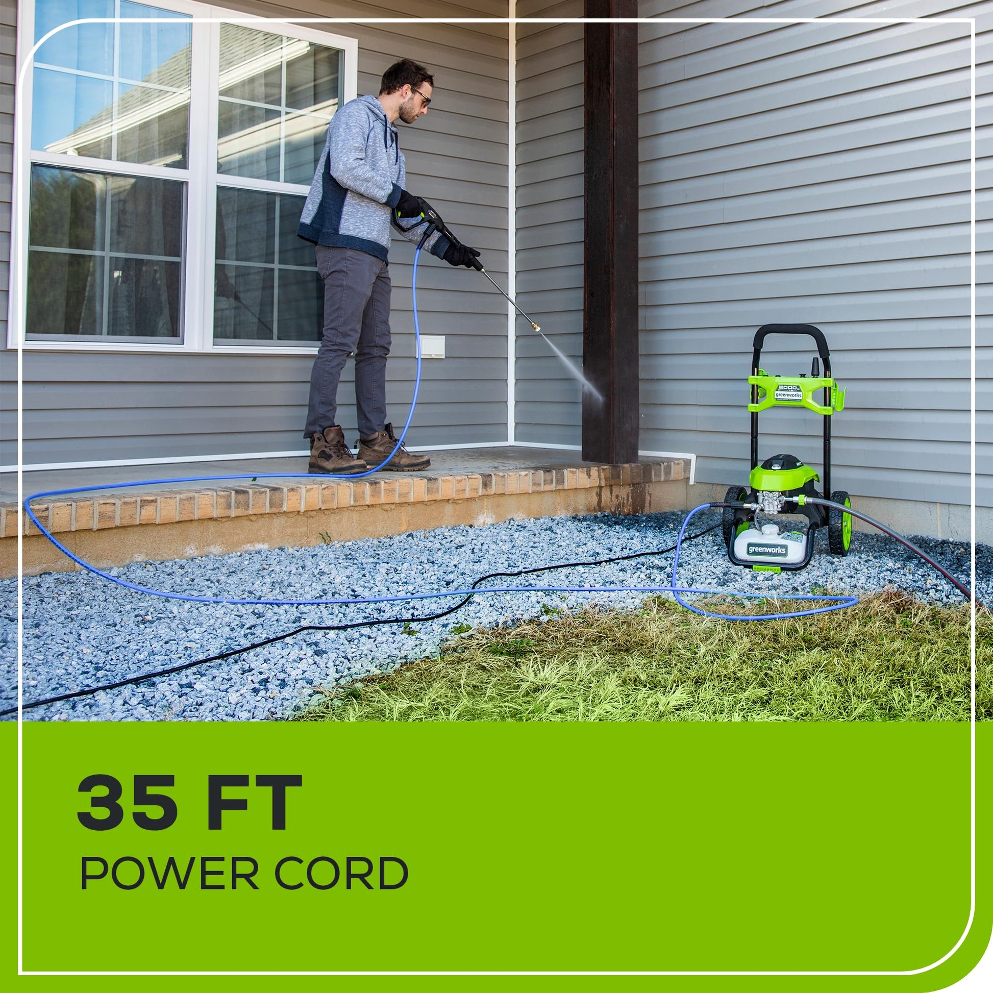 Greenworks 2000 PSI 1.2-Gallon-GPM Cold Water Electric Pressure Washer Greenworks