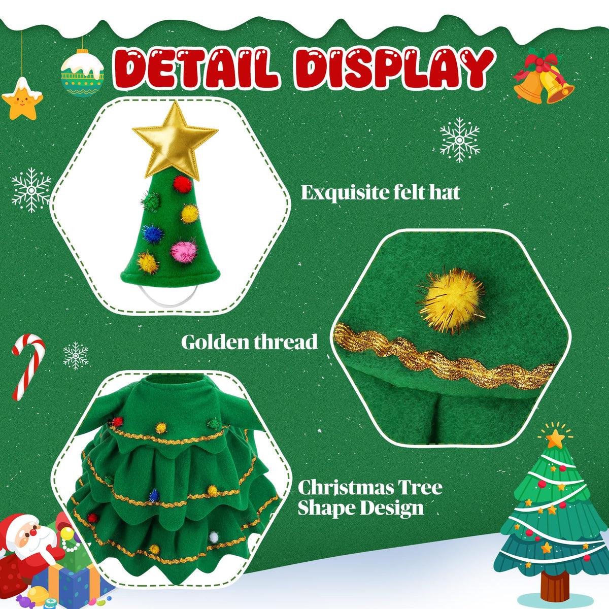 2Pcs Christmas Tree Porch Goose Outfit, Lawn Goose Statue Xmas Tree Costume 🍁 All In One Marketplace Canada