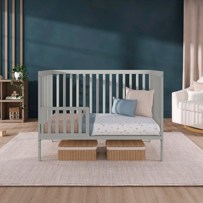 Dream On Me Synergy 5-in-1 Convertible Crib in Cool Grey, Greenguard Gold Certified, BSA Certified, 3 Mattress Height Settings, Classic Nursery Furniture 🍁 All In One Marketplace Canada