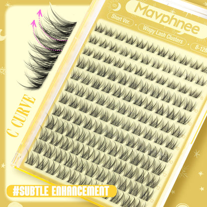 Lash Clusters Natural Eyelash Clusters 8-12MM Wispy Lash Extensions C Curve Individual Lashes Clear Band Cluster Lashes Clean Makeup DIY Lash Pack (Short Ver.) - Available at All In One Marketplace Canada