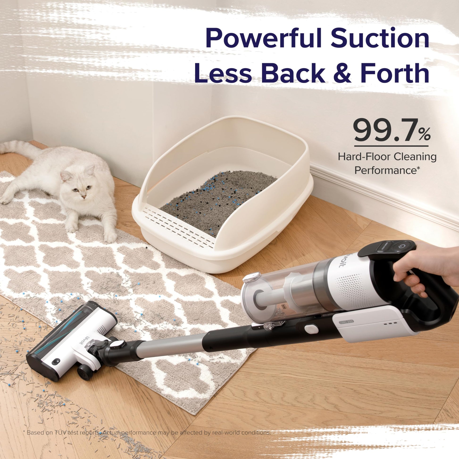 Levoit Cordless Vacuum Cleaner, Stick Vac with Tangle-Resistant Design, Up to 50 Minutes, Powerful Suction, Rechargeable, Lightweight, and Versatile for Carpet, Hard Floor, Pet Hair - Available at All In One Marketplace Canada