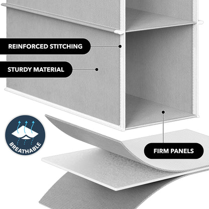 SimpleHouseware 10 Shelves Hanging Shoes Organizer Holder for Closet, Grey - Available at All In One Marketplace Canada