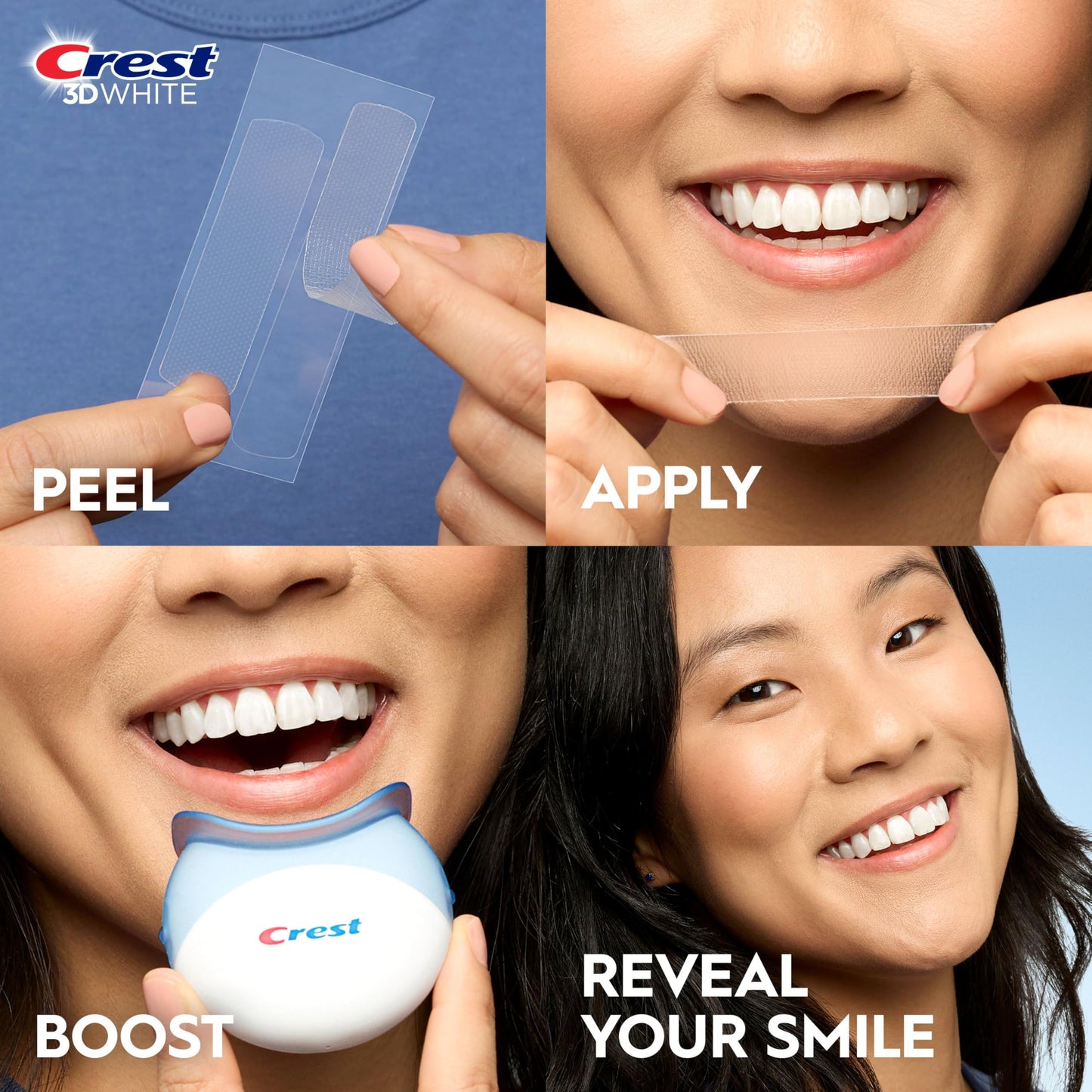 Crest 3D Whitestrips Professional White + Whitening Light At-Home Teeth Whitening Kit, 19 Treatments + Light, 30 Levels Whiter