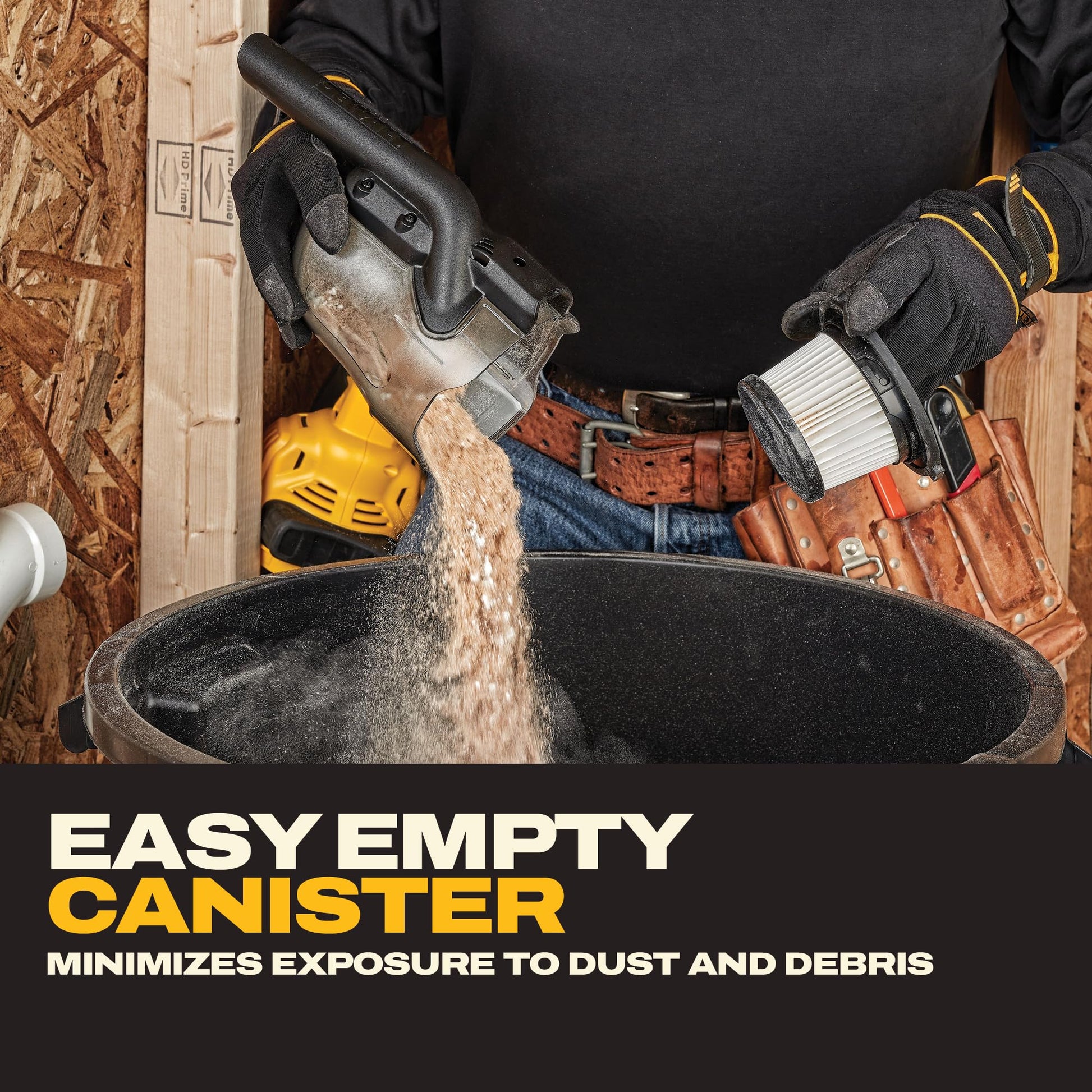 DEWALT 20V Vacuum, Cordless Handheld Vacuum, HEPA, Battery Not Included (DCV501HB) - Available at All In One Marketplace Canada