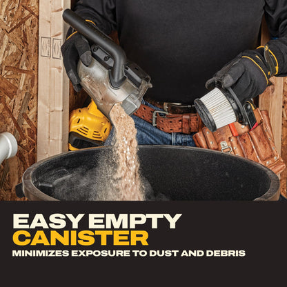 DEWALT 20V Vacuum, Cordless Handheld Vacuum, HEPA, Battery Not Included (DCV501HB) - Available at All In One Marketplace Canada