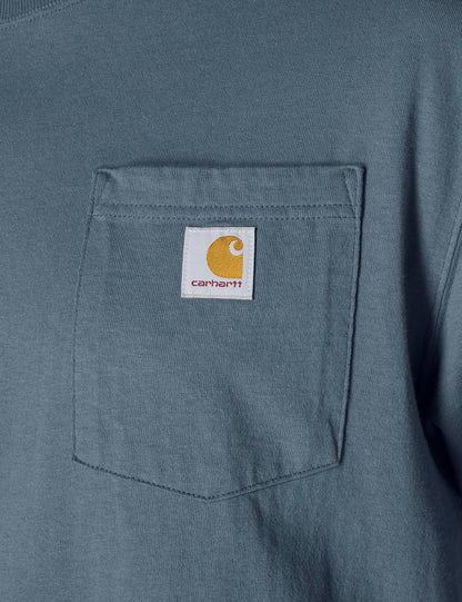 Carhartt Men's K87 Workwear Pocket Short Sleeve T-Shirt (Regular and Big & Tall Sizes), Bluestone, Large