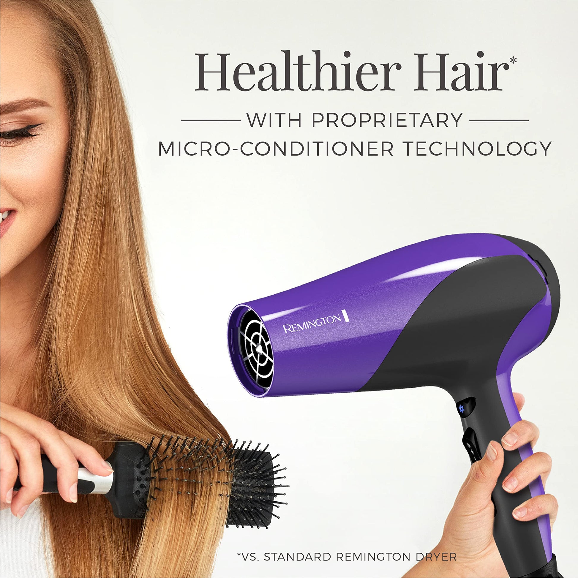 REMINGTON® Damage Protection Hair Dryer Purple Remington