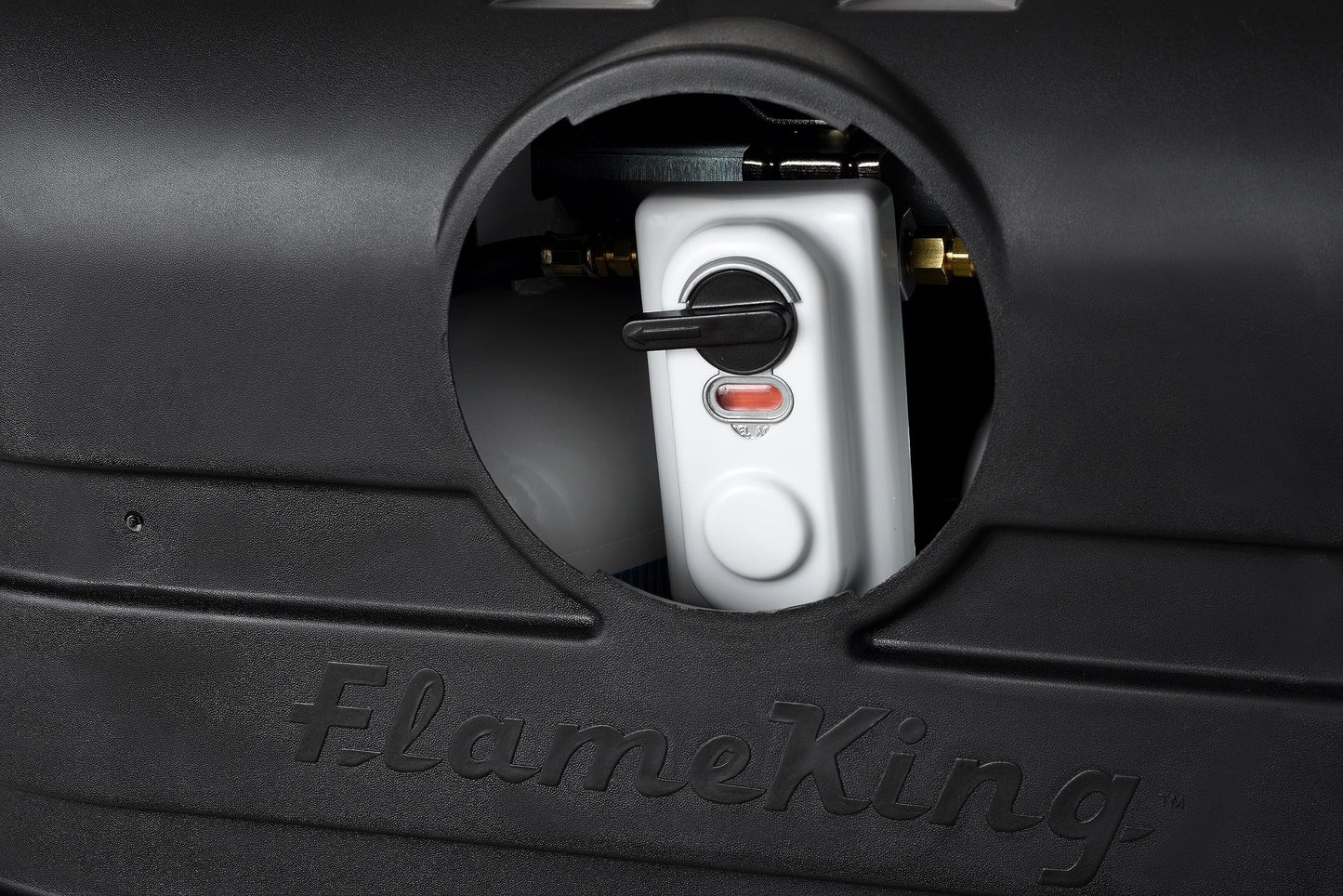 Flame King Dual 30LB LP Propane Tank Light Plastic Heavy Duty Cover for RV, Travel Trailer, Camper - Black Flame King